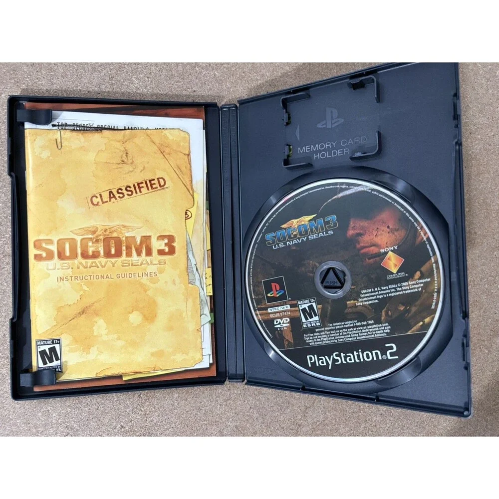 SOCOM 3: U.S. Navy SEALs (Sony PlayStation 2, 2005) Complete and Tested